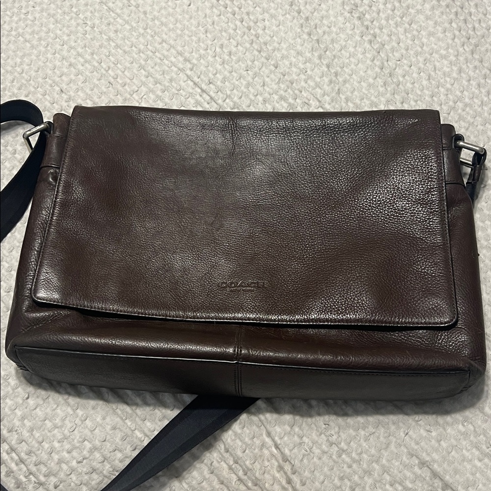 Coach Dark Brown Leather Shoulder Bag
